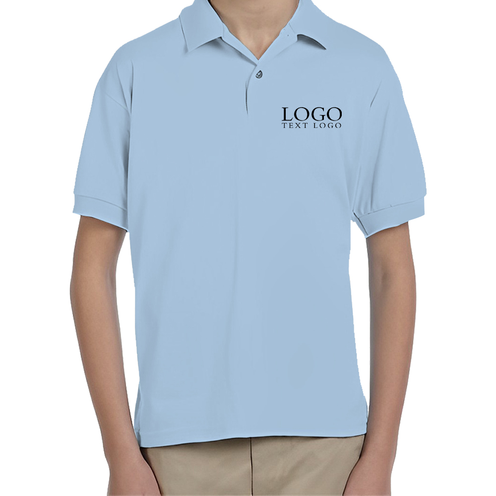 Light Blue DryBlend Youth Sport Shirts With Logo