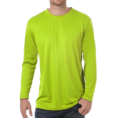 Blue Generation Long-sleeve Adult Solid Wicking T-Shirt