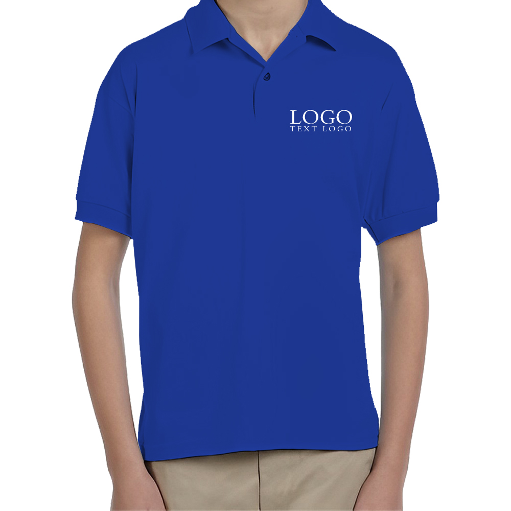 Blue DryBlend Youth Sport Shirts With Logo