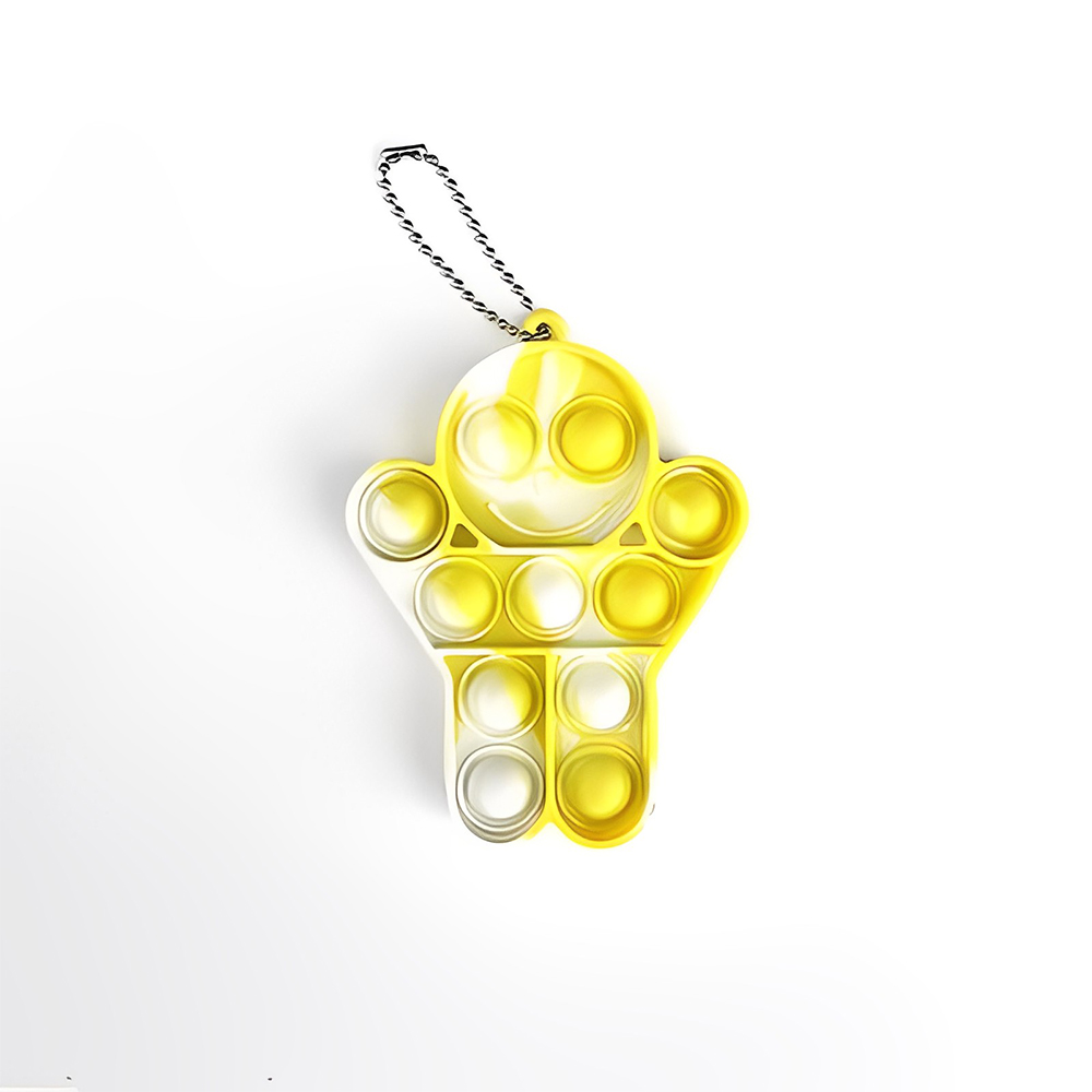 Human Shaped Keychain Yellow