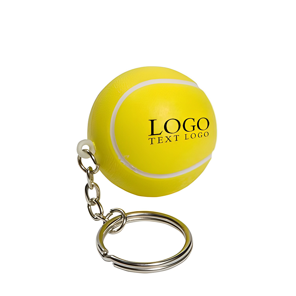 Tennis Ball Stress Reliever Key Chain With Logo