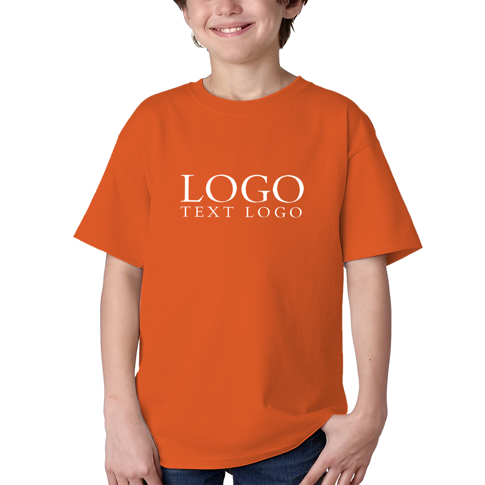 Orange Ultra Cotton Youth T-Shirt With Logo
