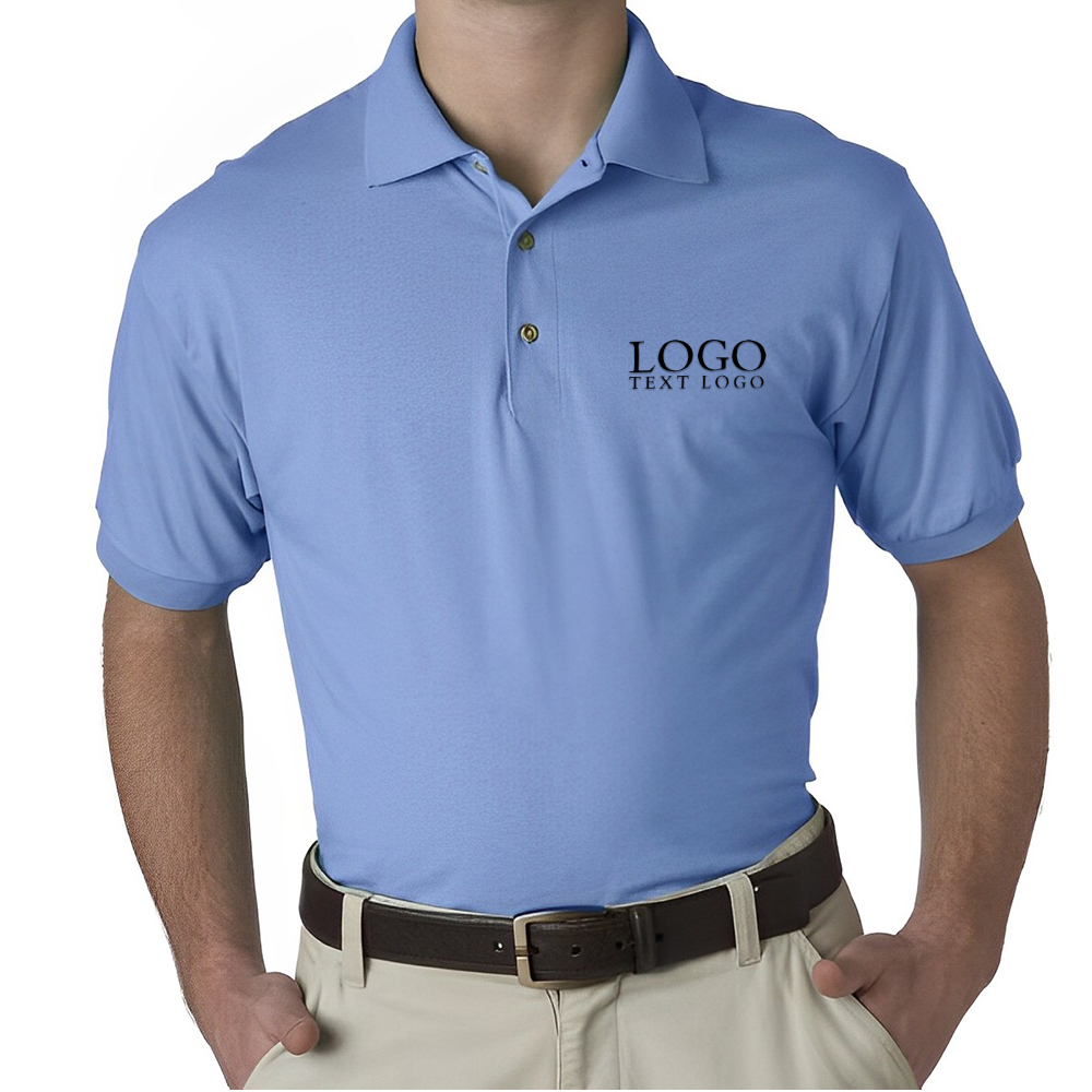 Printed Gildan Adult Jersey Sports Shirt Carolina Blue With Logo