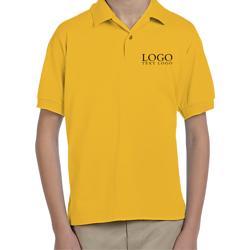 Yellow DryBlend Youth Sport Shirts With Logo