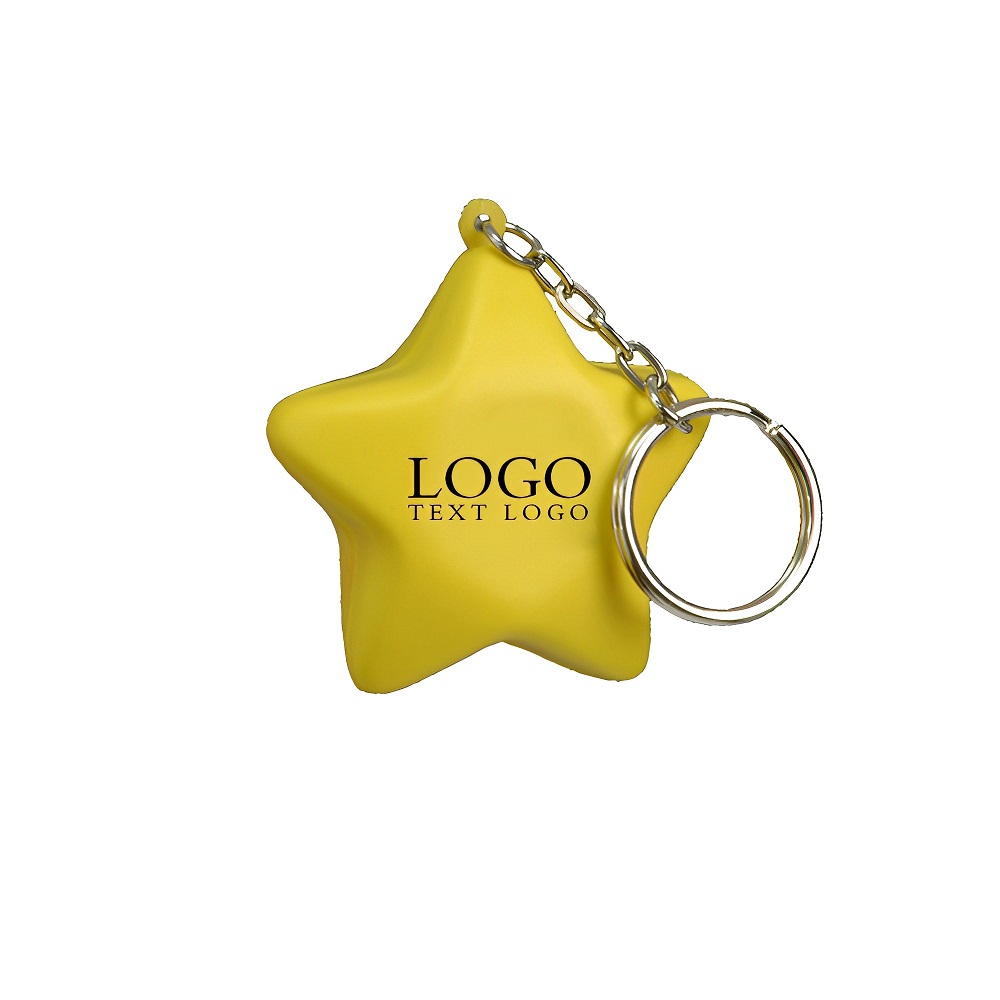 Star Stress Reliever Key Chain With Logo