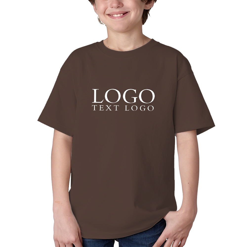 Brown Ultra Cotton Youth T-Shirt With Logo