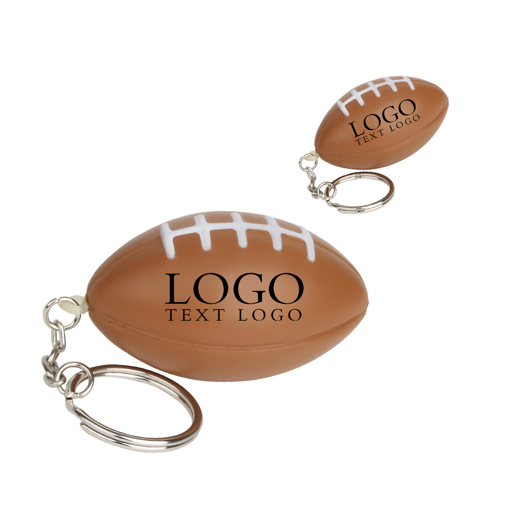Football Stress Reliever Key Chain With Logo-Group