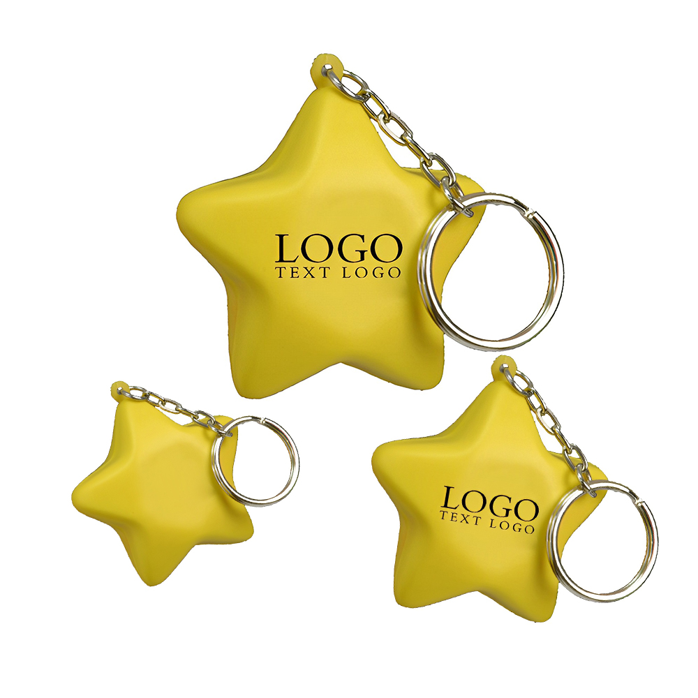 Star Stress Reliever Key Chain With Logo-Group