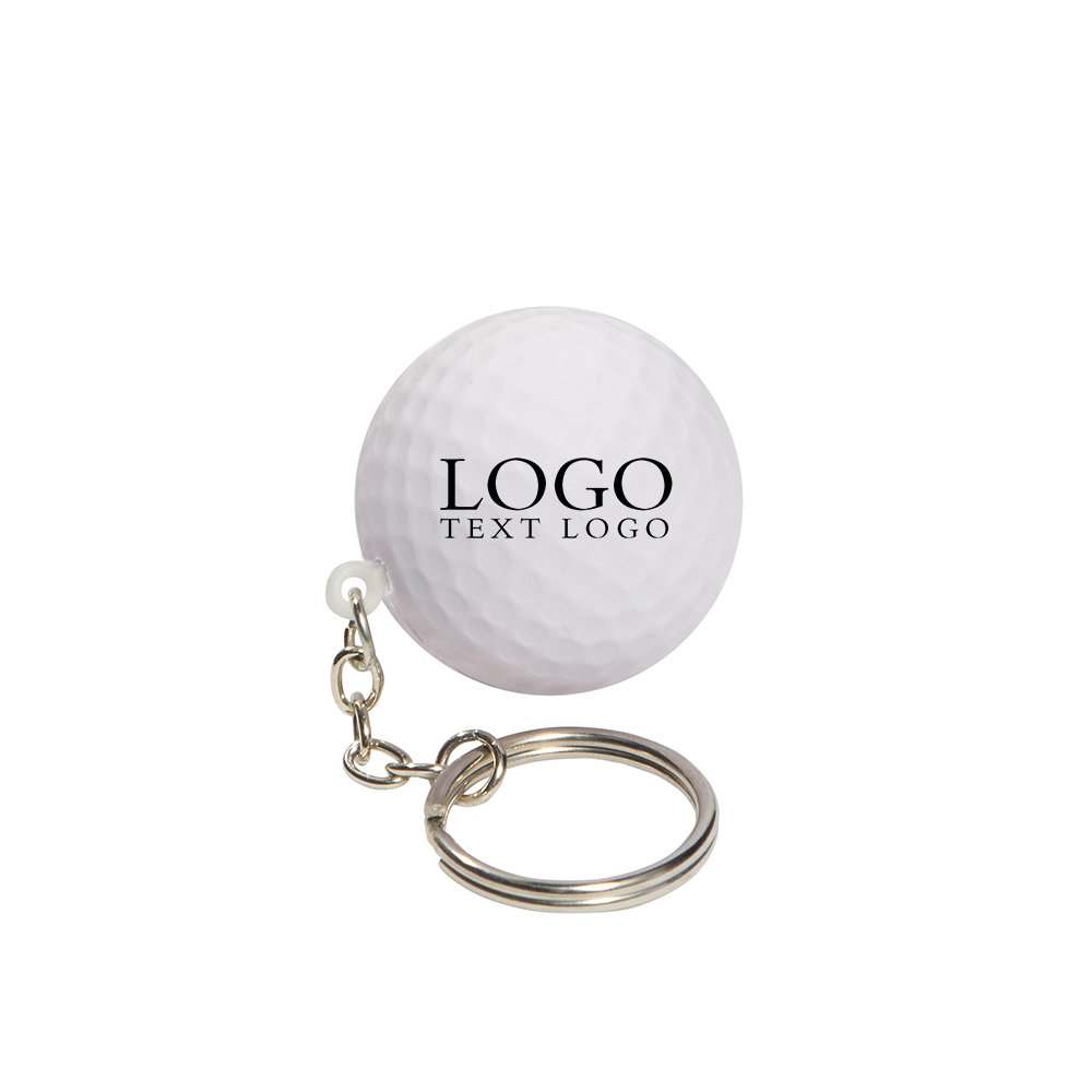 Golf Ball Stress Reliever Key Chain With Logo