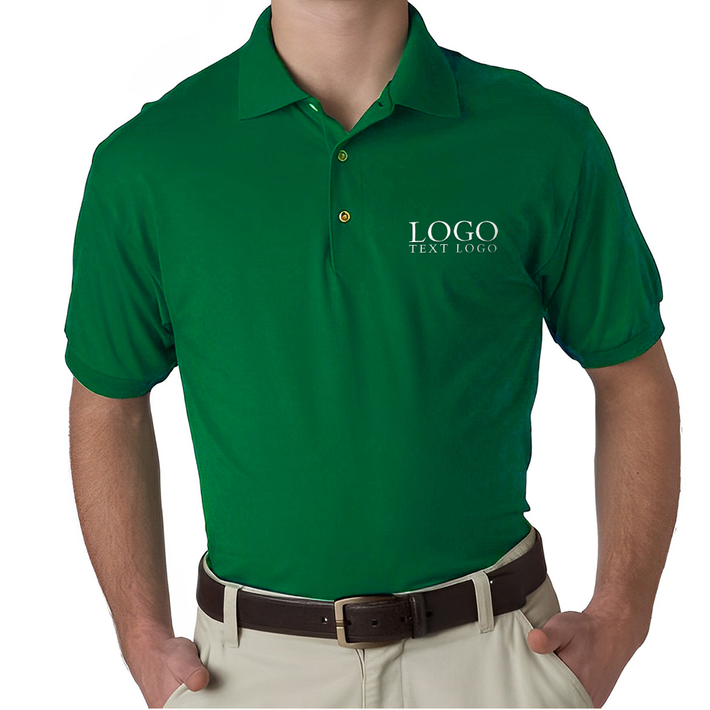 Printed Gildan Adult Jersey Sports Shirt Kelly Green With Logo