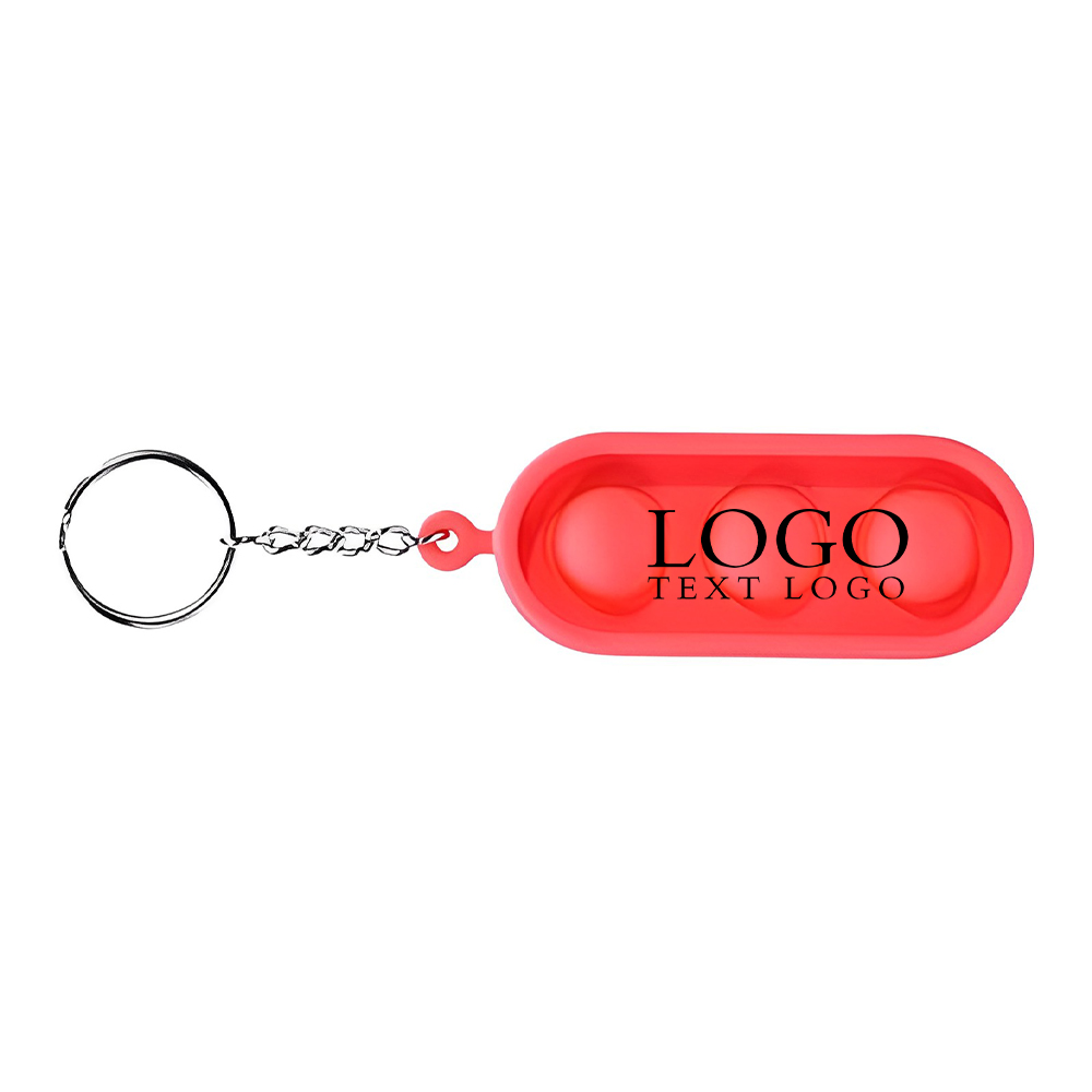 Traffic Light Silicone Toy Keychains Logo Red