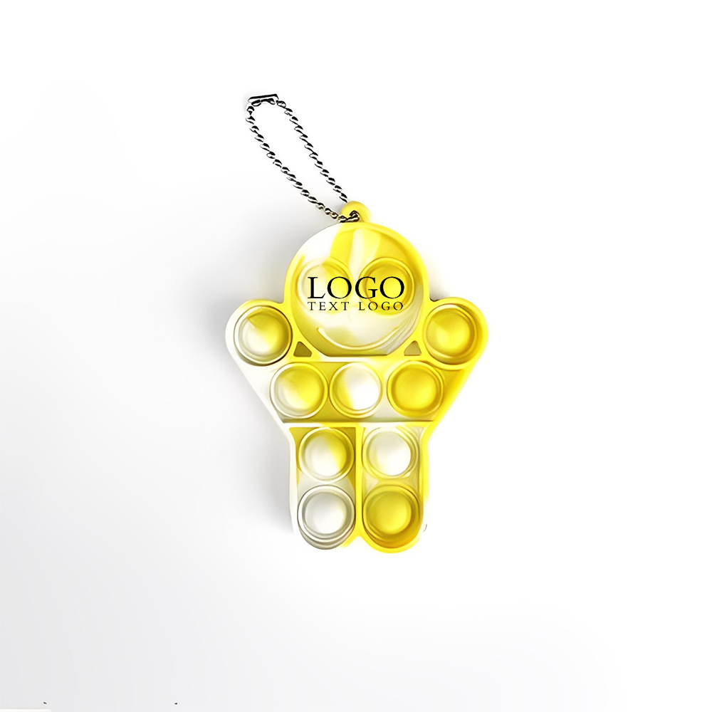 Human Shaped Keychain Logo Yellow