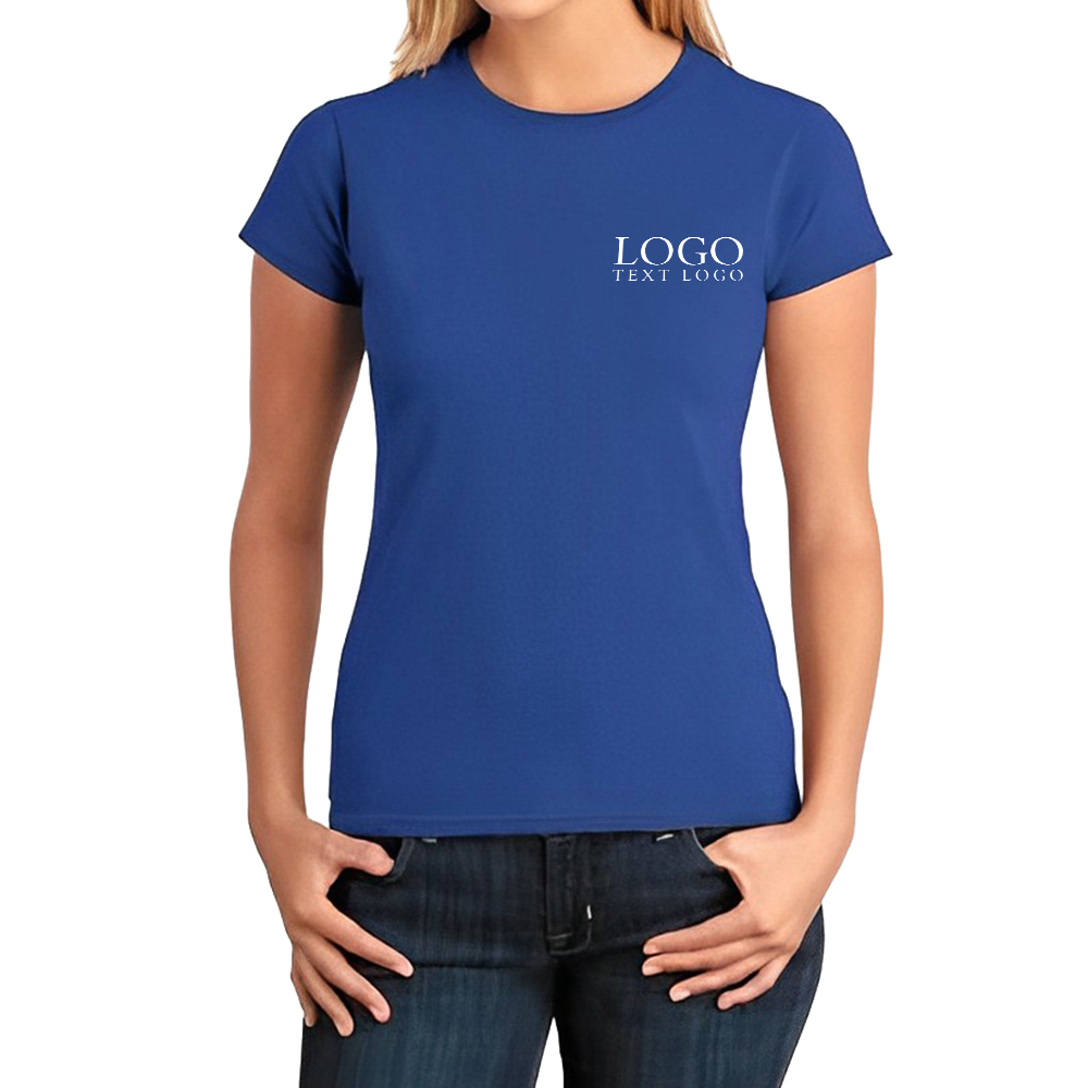 Royal Blue Ladies' Softstyle Junior Fit T-Shirt With Logo