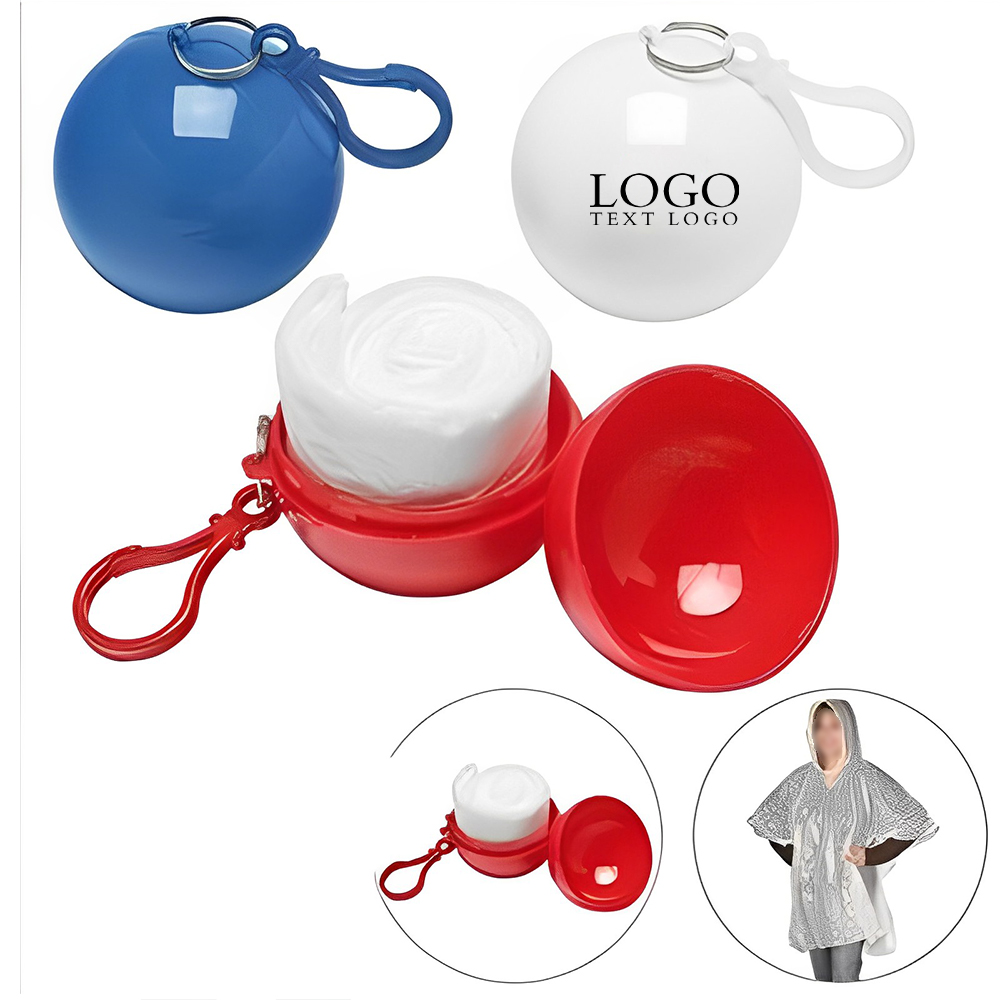 Raincoat Ball Keychain Group Logo Blue