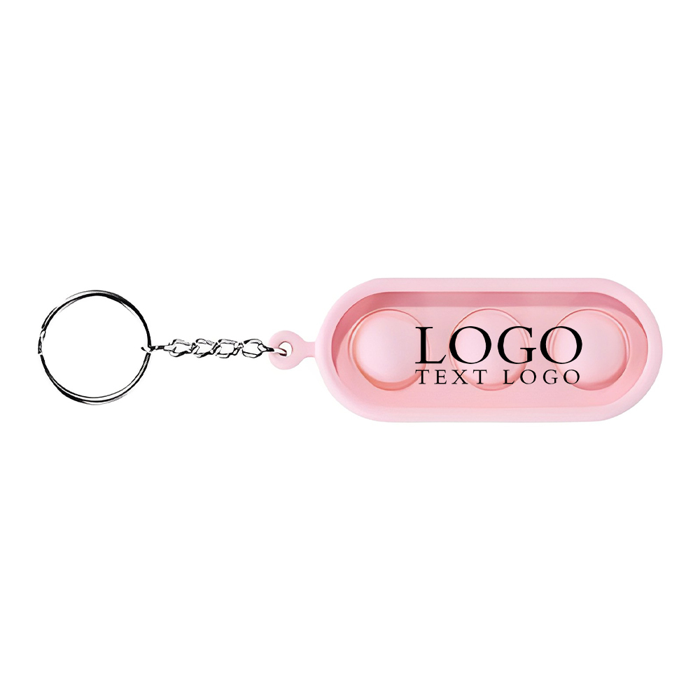 Traffic Light Silicone Toy Keychains Logo Pink