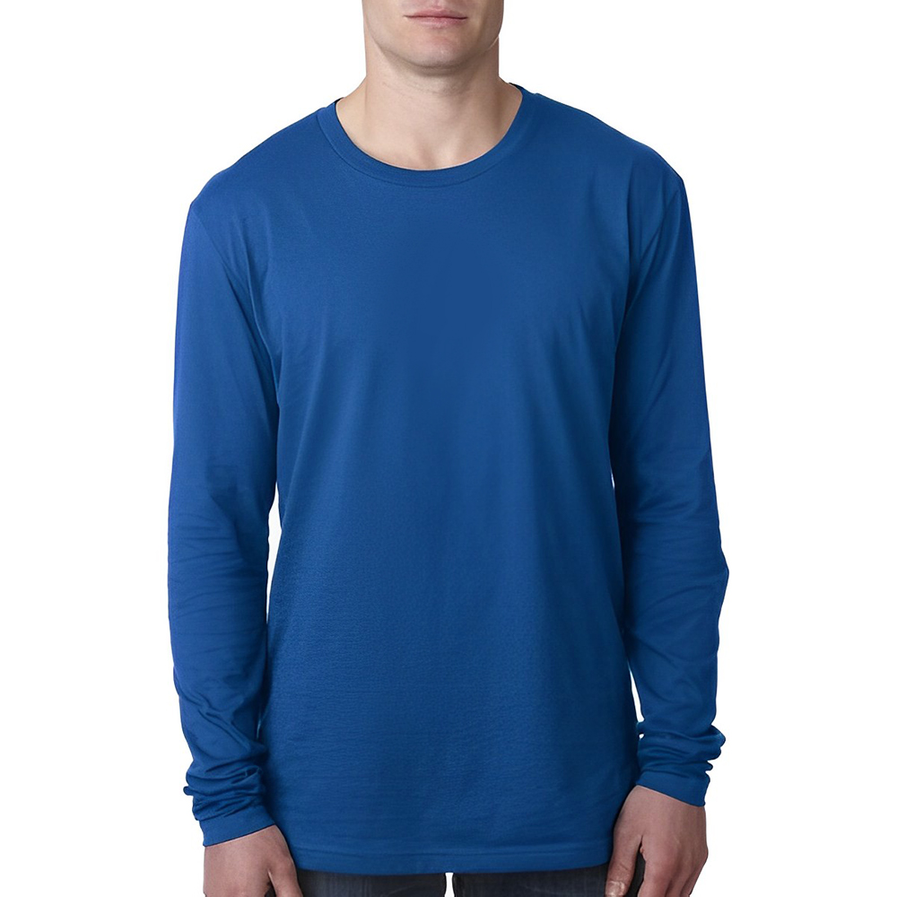 Next Level Men's Cotton Long-Sleeve Adult T-Shirt Cool Blue