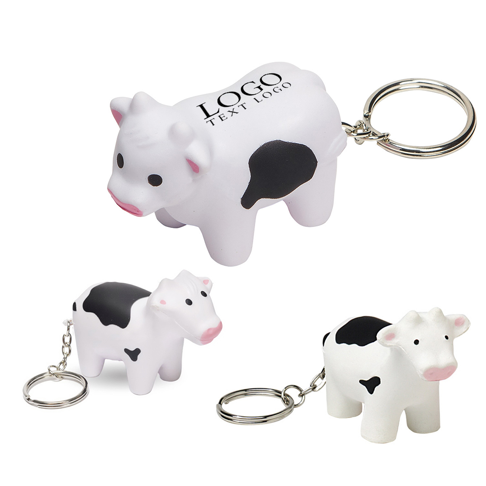 Milk Cow Stress Reliever Key Chain With Logo-Group