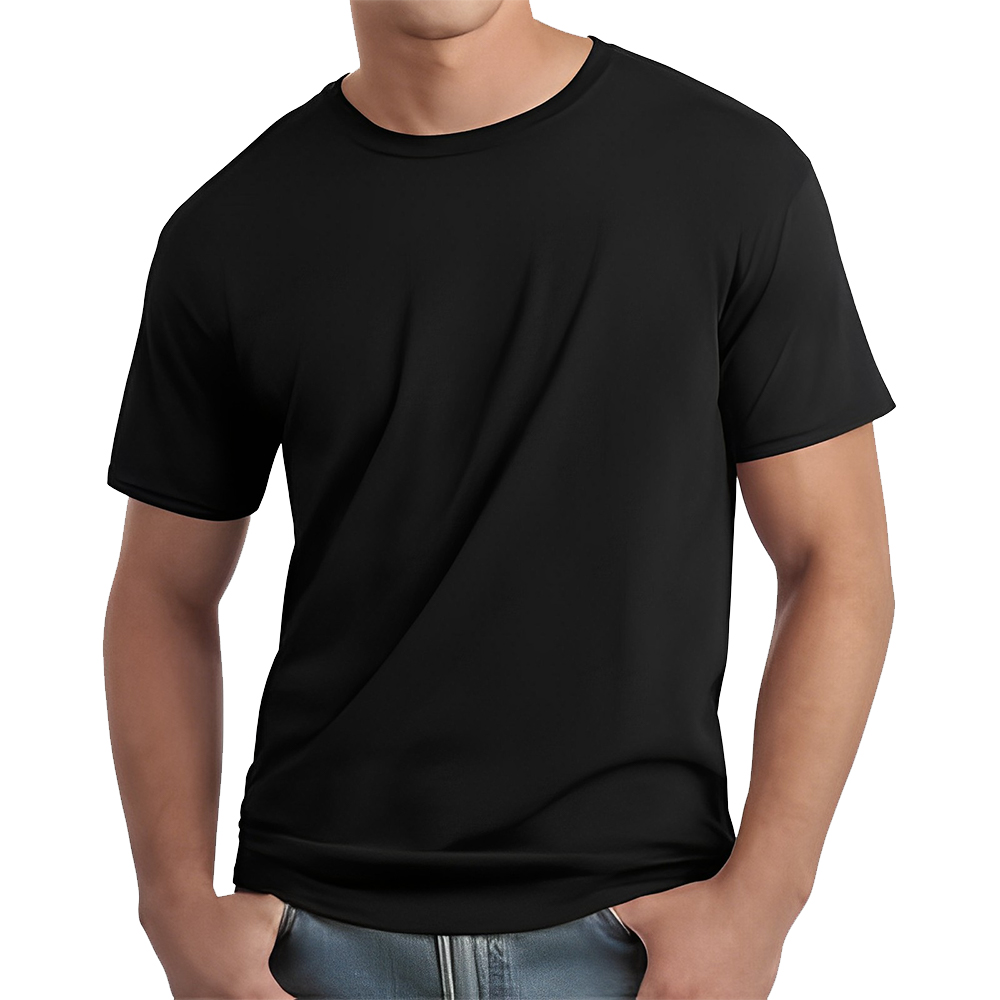 Black Custom Softstyle Semi-Fitted Adult T-Shirt 4