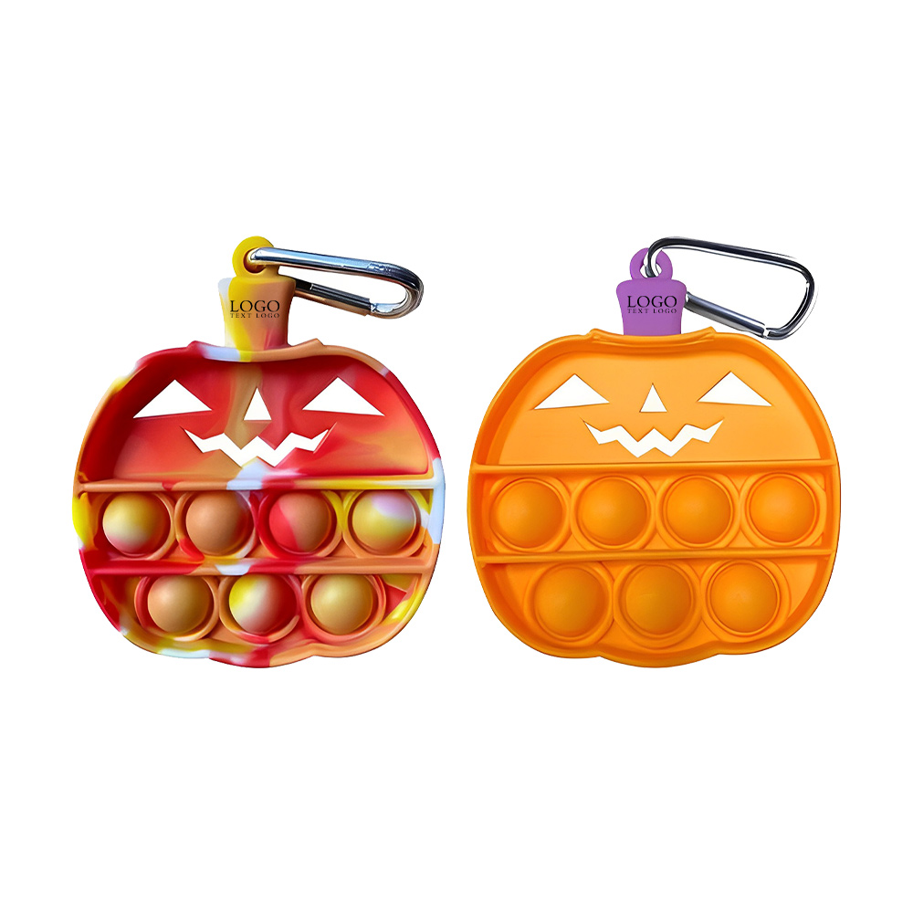 Pumpkin Push Pop Bubble Toy Keychain Logo