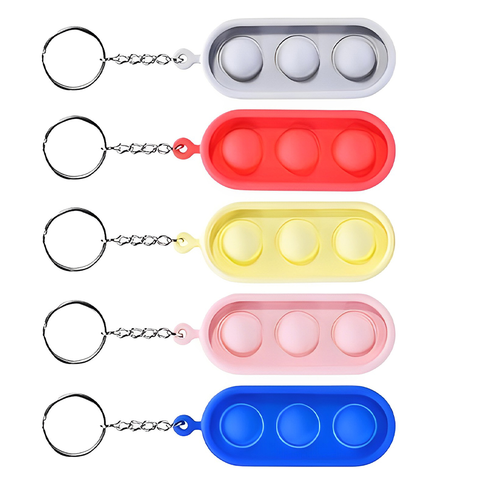Traffic Light Silicone Toy Keychains Group