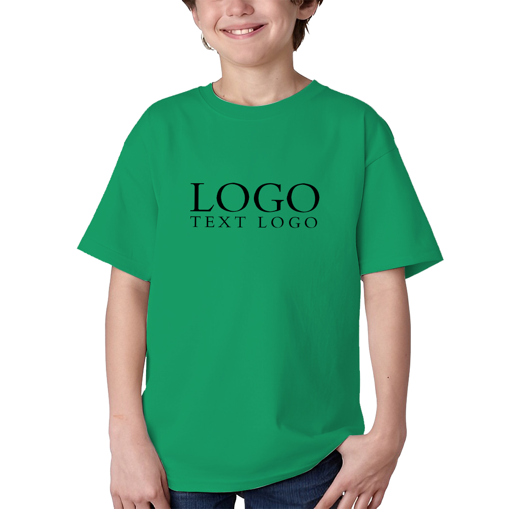 Green Ultra Cotton Youth T-Shirt With Logo