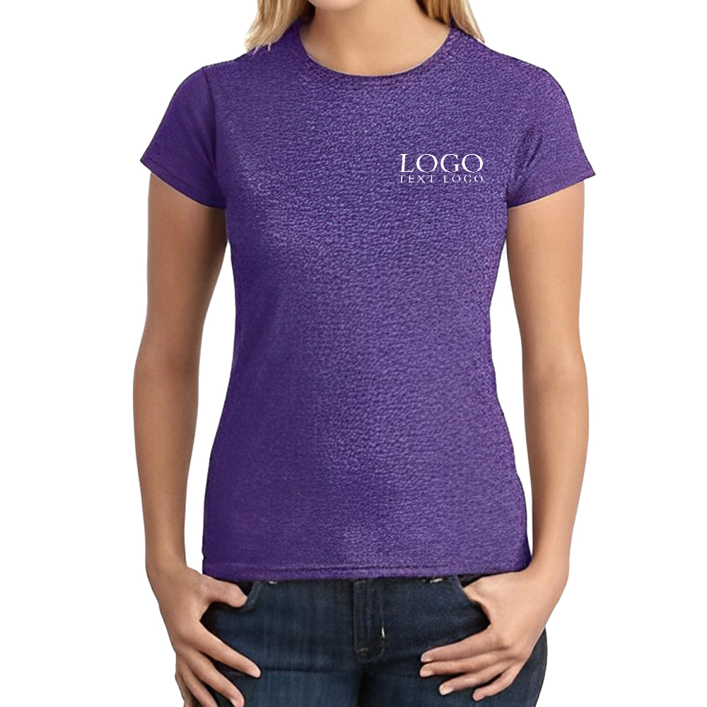 Purple Ladies' Softstyle Junior Fit T-Shirt With Logo