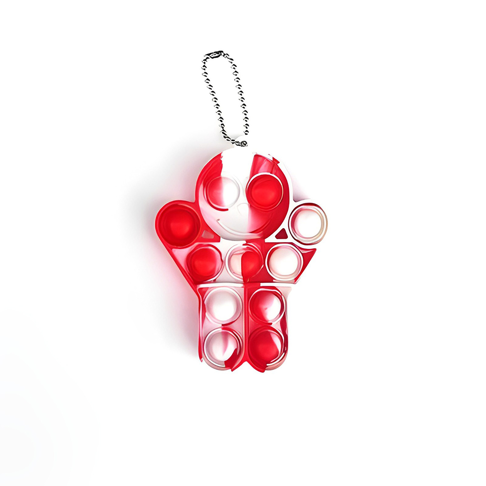 Human Shaped Keychain Red