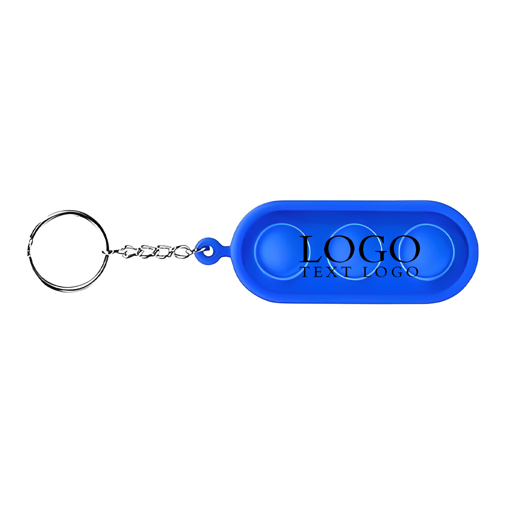 Traffic Light Silicone Toy Keychains Logo Blue