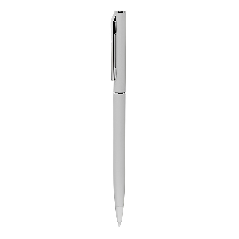 White Skinny Metal Ballpoint Pen