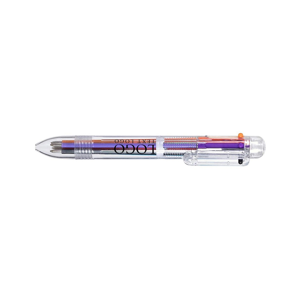 6-in-1 Retractable Ballpoint Pens  Transparent 2