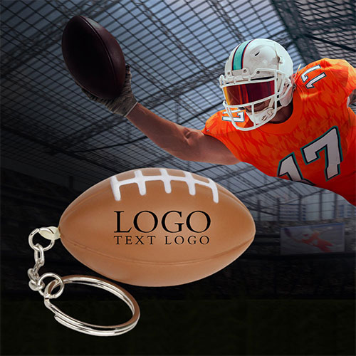 Football Stress Reliever Keychains     