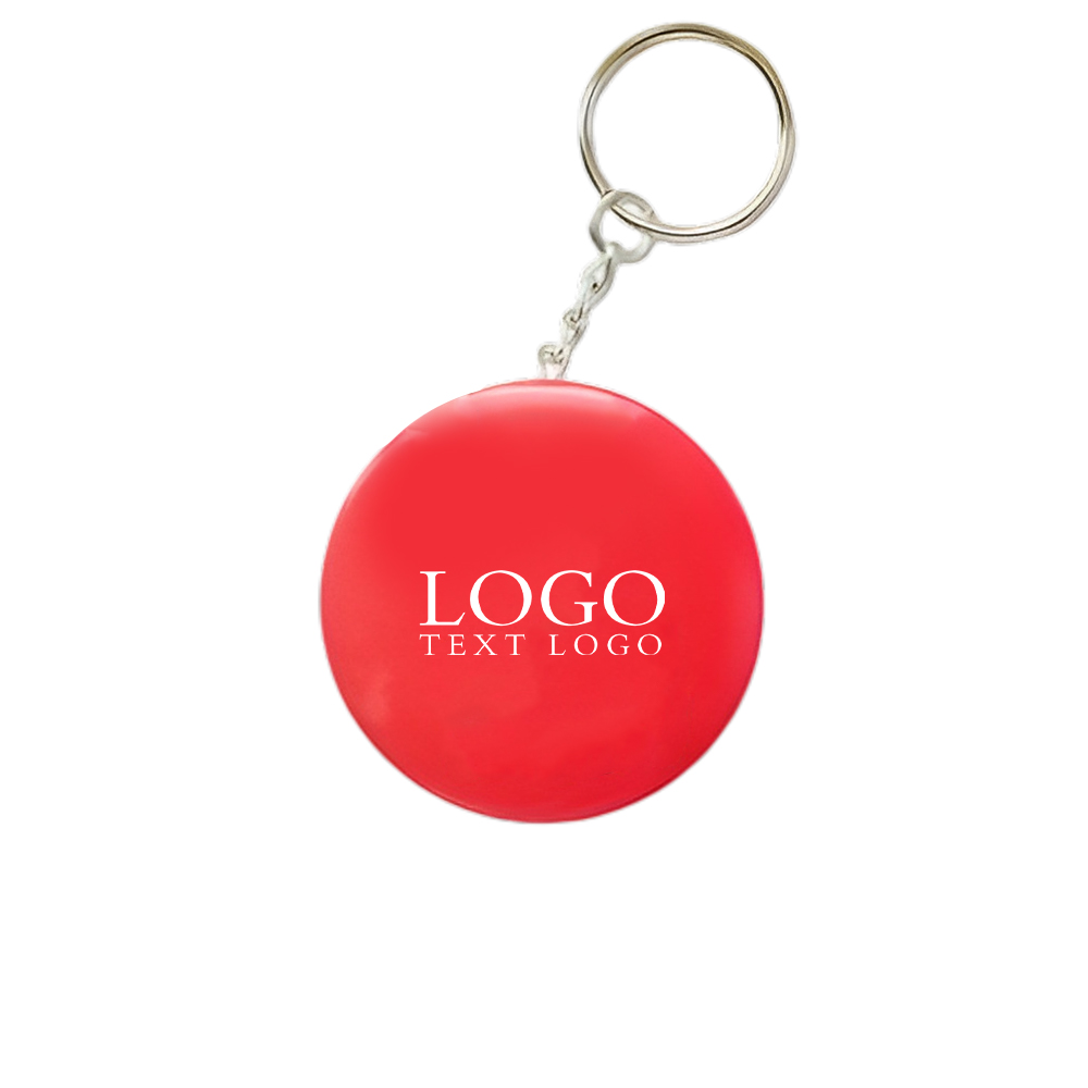 Circle Tinplate Badge Opener Red With Logo
