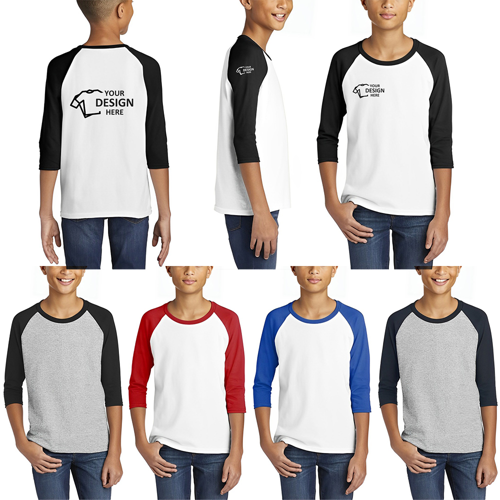 Gildan Heavy Cotton Short Sleeve Raglan T-Shirt For Youth