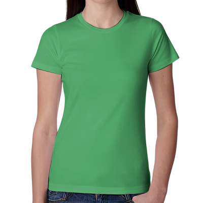  Ladies Regular-Fit Combed Cotton Crewneck T-shirt    