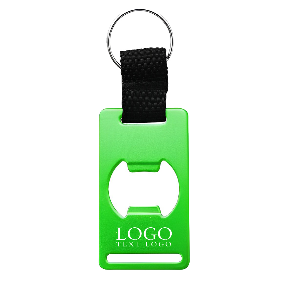 Quata Aluminum Bottle Opener Green With Logo