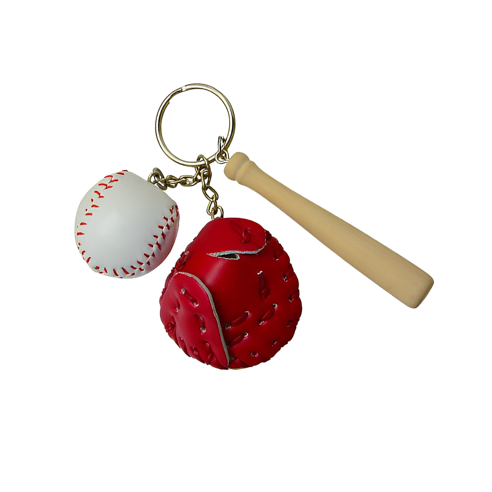 Baseball Glove Keychain img Red