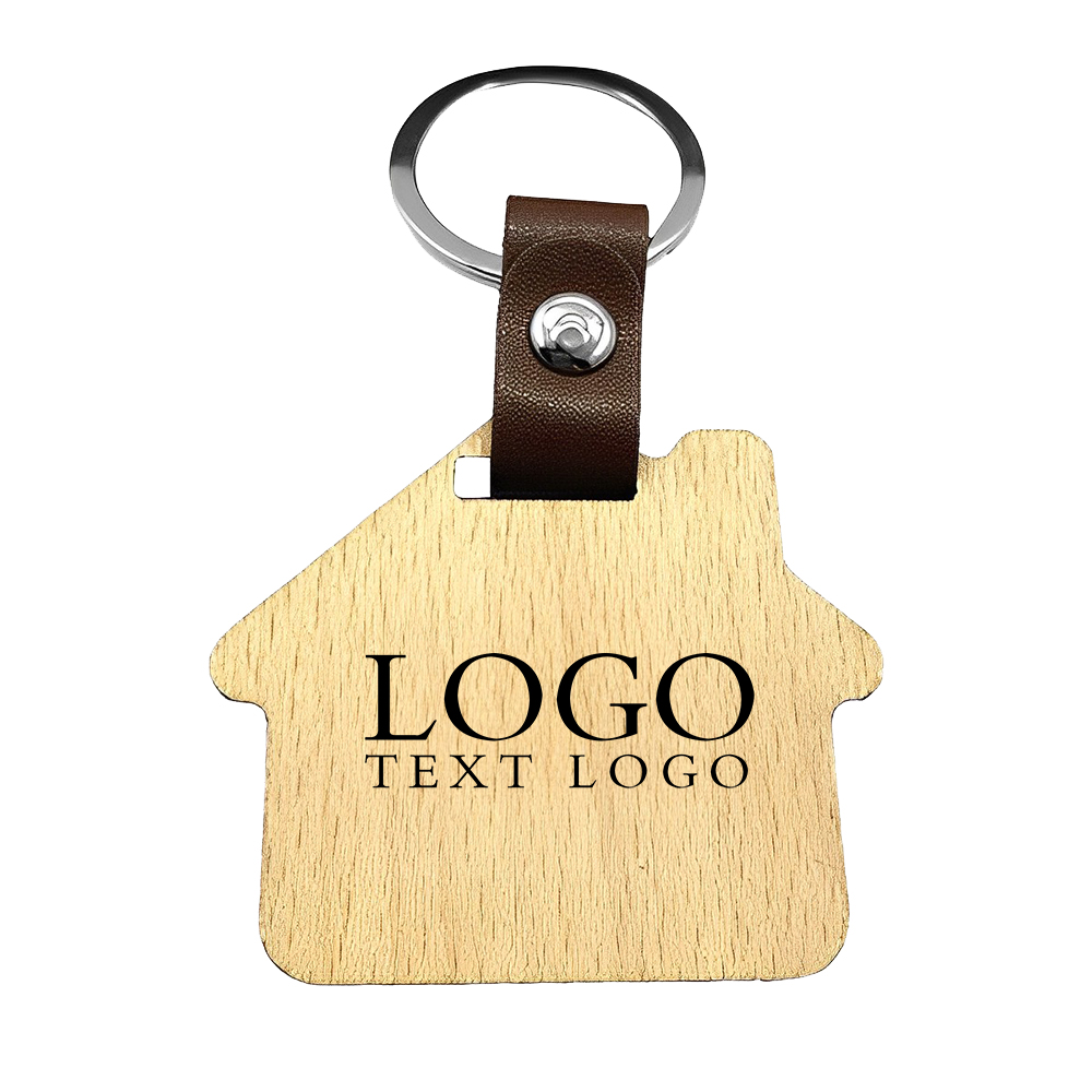 House Wooden Keychain Customized