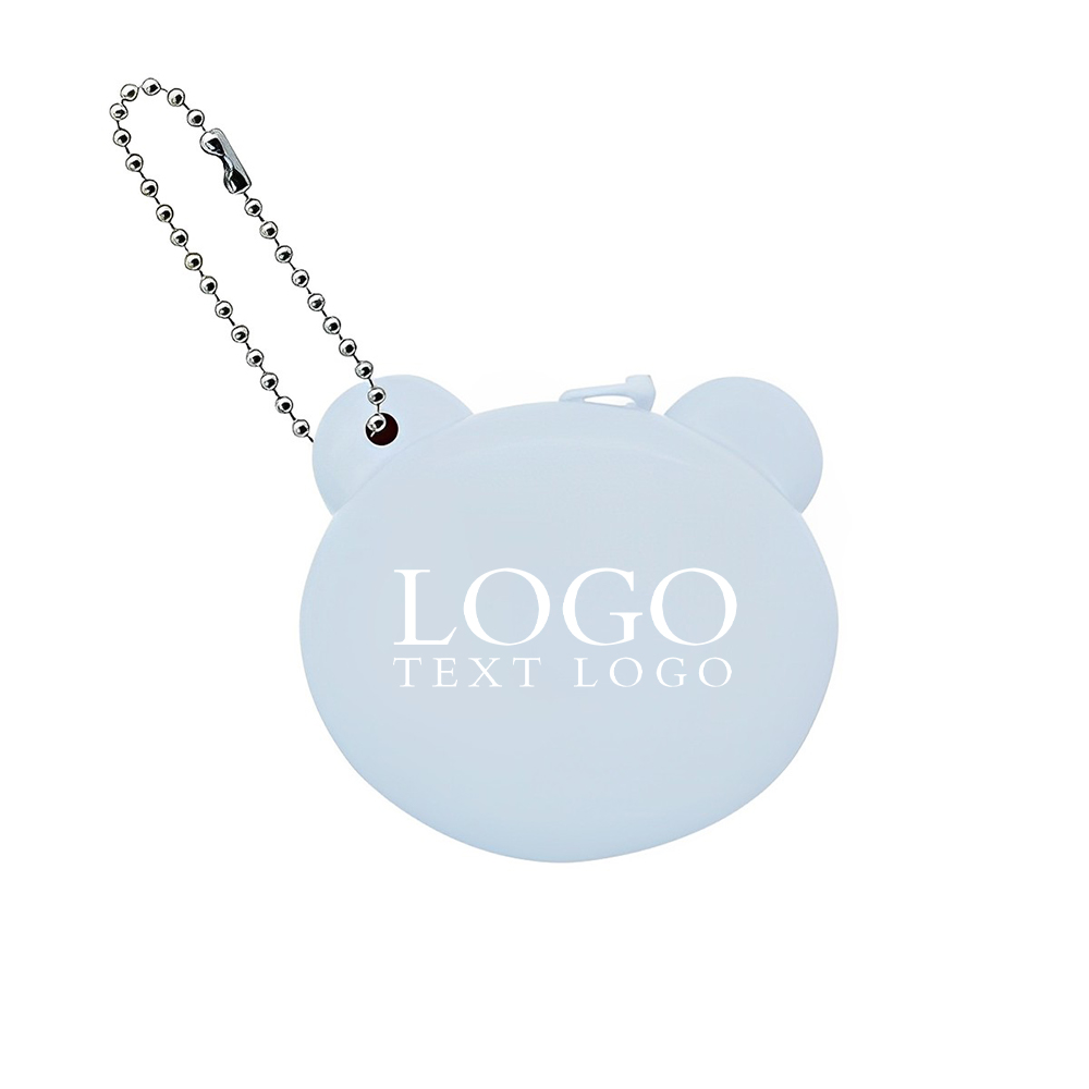 Cuty Bear Measure Keychain White With Logo