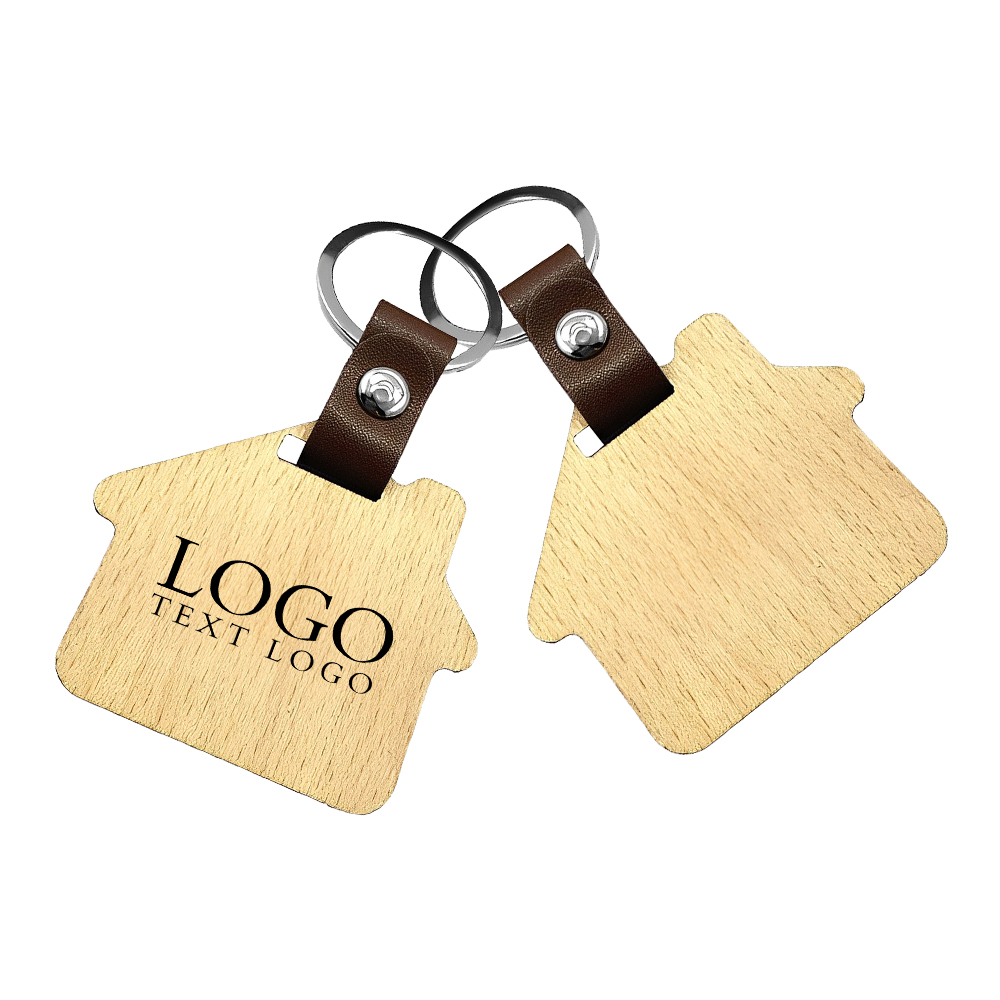 House Wooden Keychain Marketing