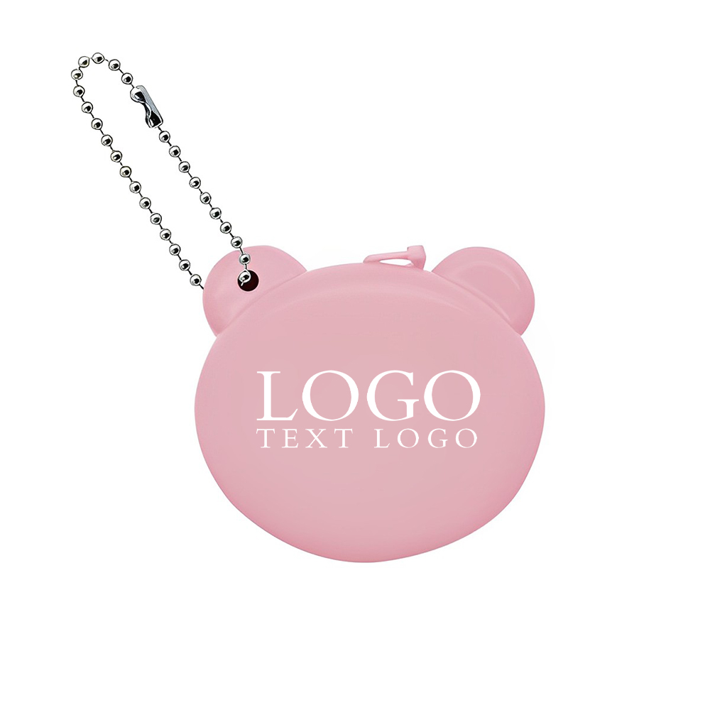 Cuty Bear Measure Keychain Pink With Logo