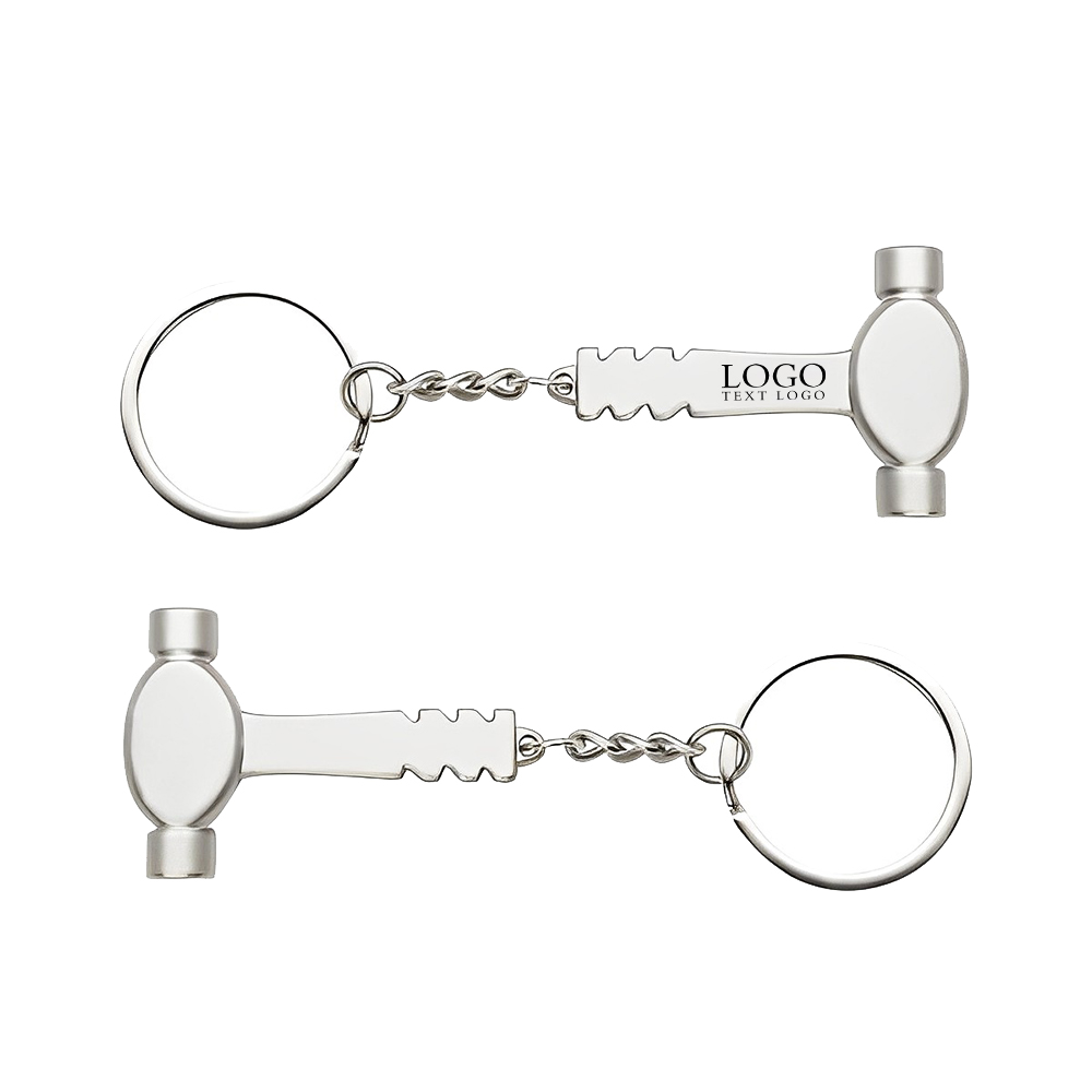 Silver Mallet Keychain Unique