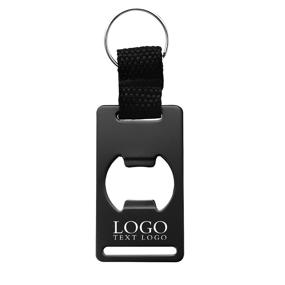 Quata Aluminum Bottle Opener Black With Logo