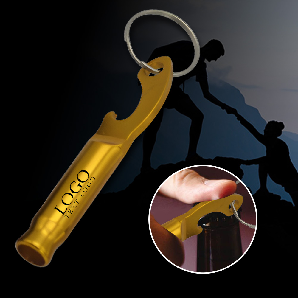 Giveaway Beer Bottle Opener Keychain With Whistle