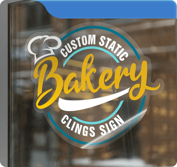  custom static clings stickers as window signage