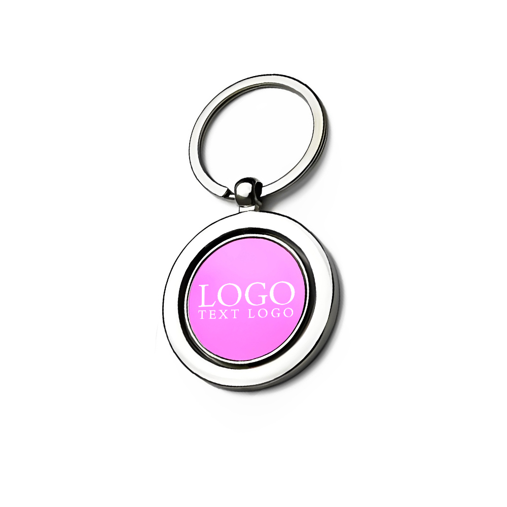 Personalized Alloy Keychain Purple With Logo