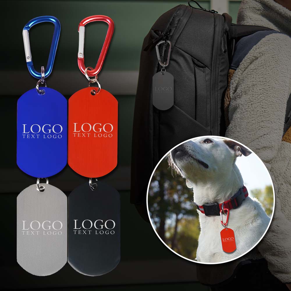 Custom Dog Tag With Carabiner Free Shipping