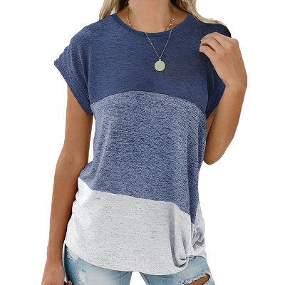 Women'S Summer Tunic Top Short Sleeve Shirt       