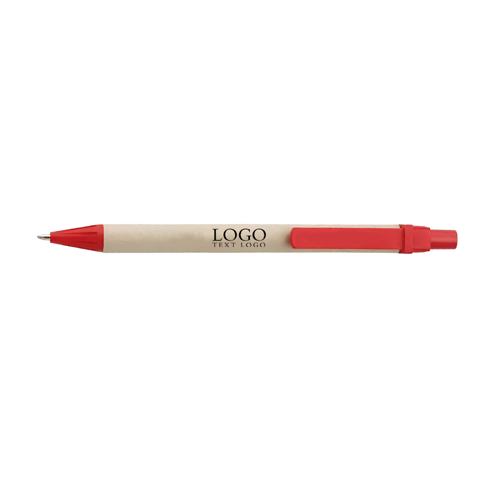Retractable Ballpoint Pen Logo Red