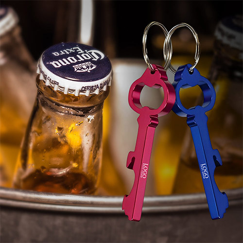 Custom Key-Shaped Bottle Opener Keychains