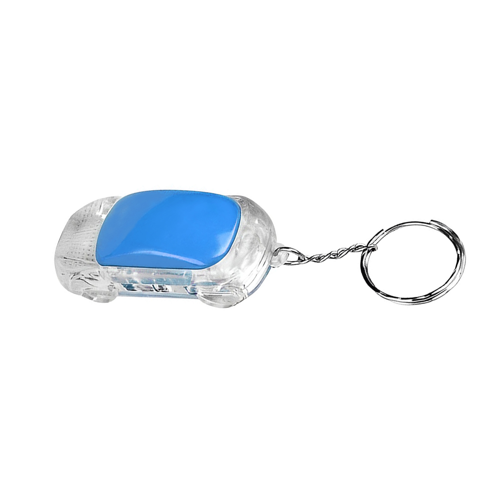 Advertising Translucent Blue Car Shaped Led Flashlight Keychain